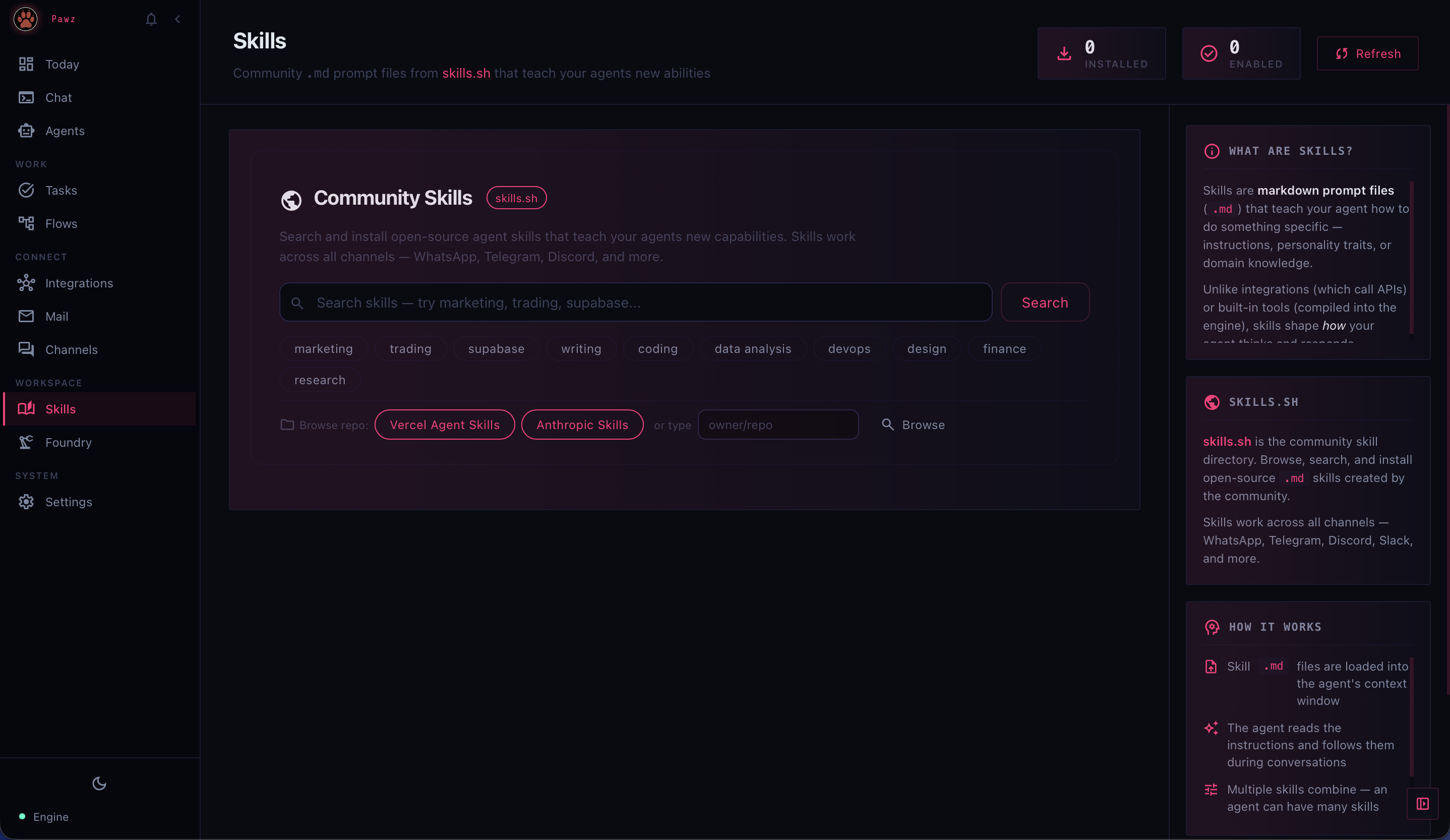 Skill System screenshot